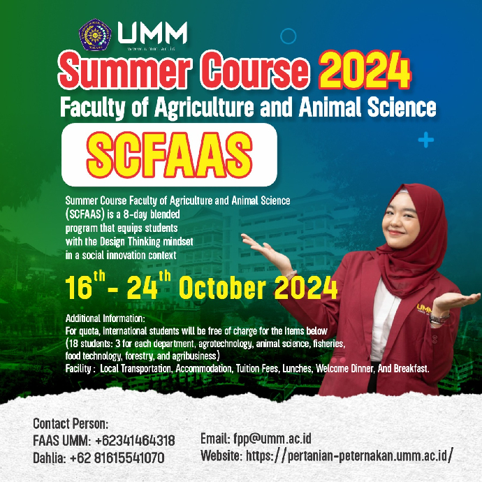 【Activity】SCFAAS 2024 Summer Course Malang, Indonesia 16 – 24 October (Blended Course)